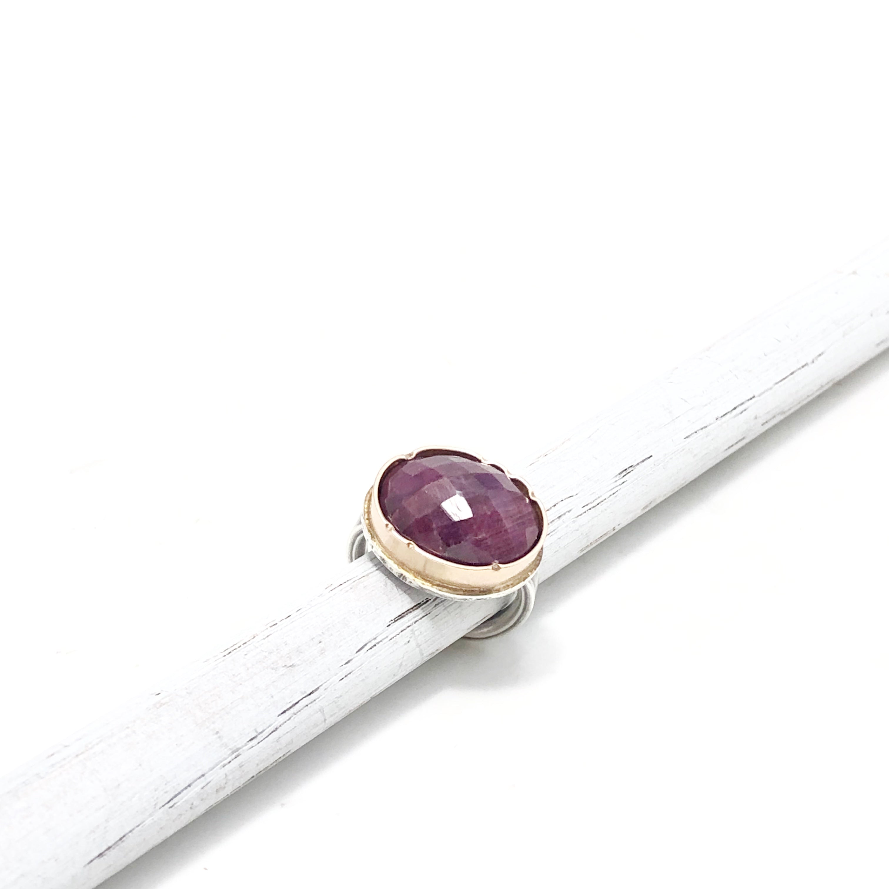 Arise Ring with Rosecut Ruby