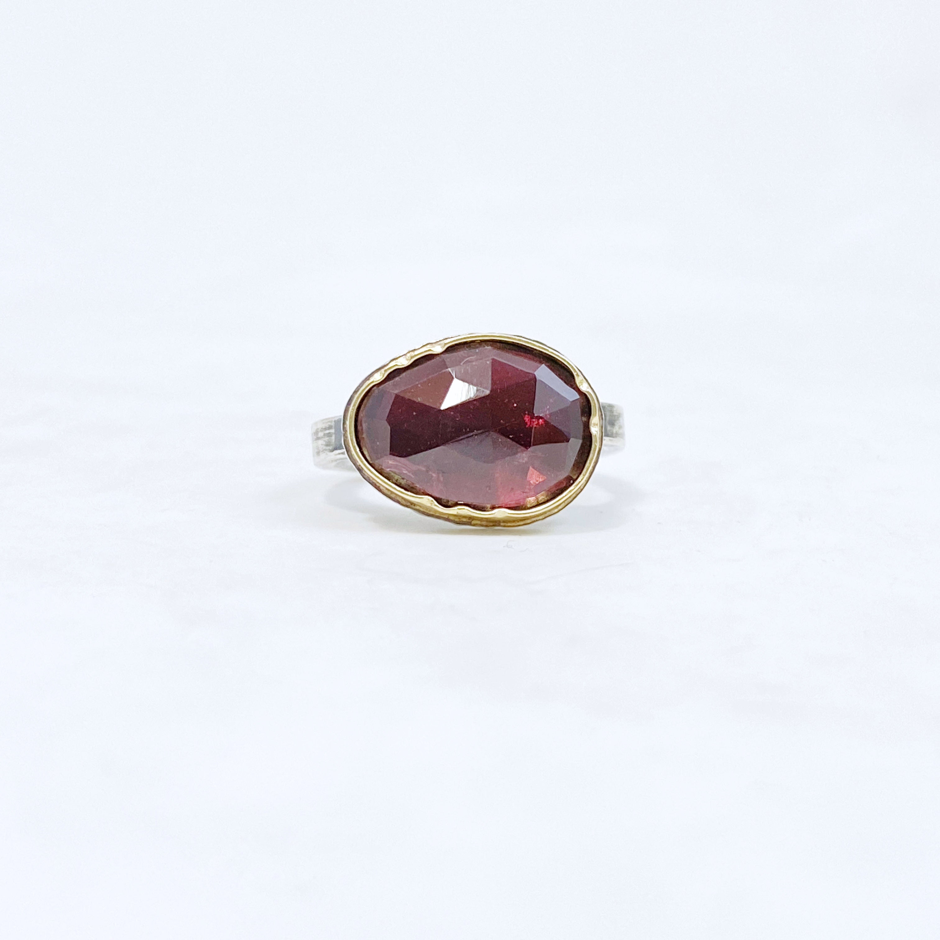 Arise Ring in Rhodolite Garnet