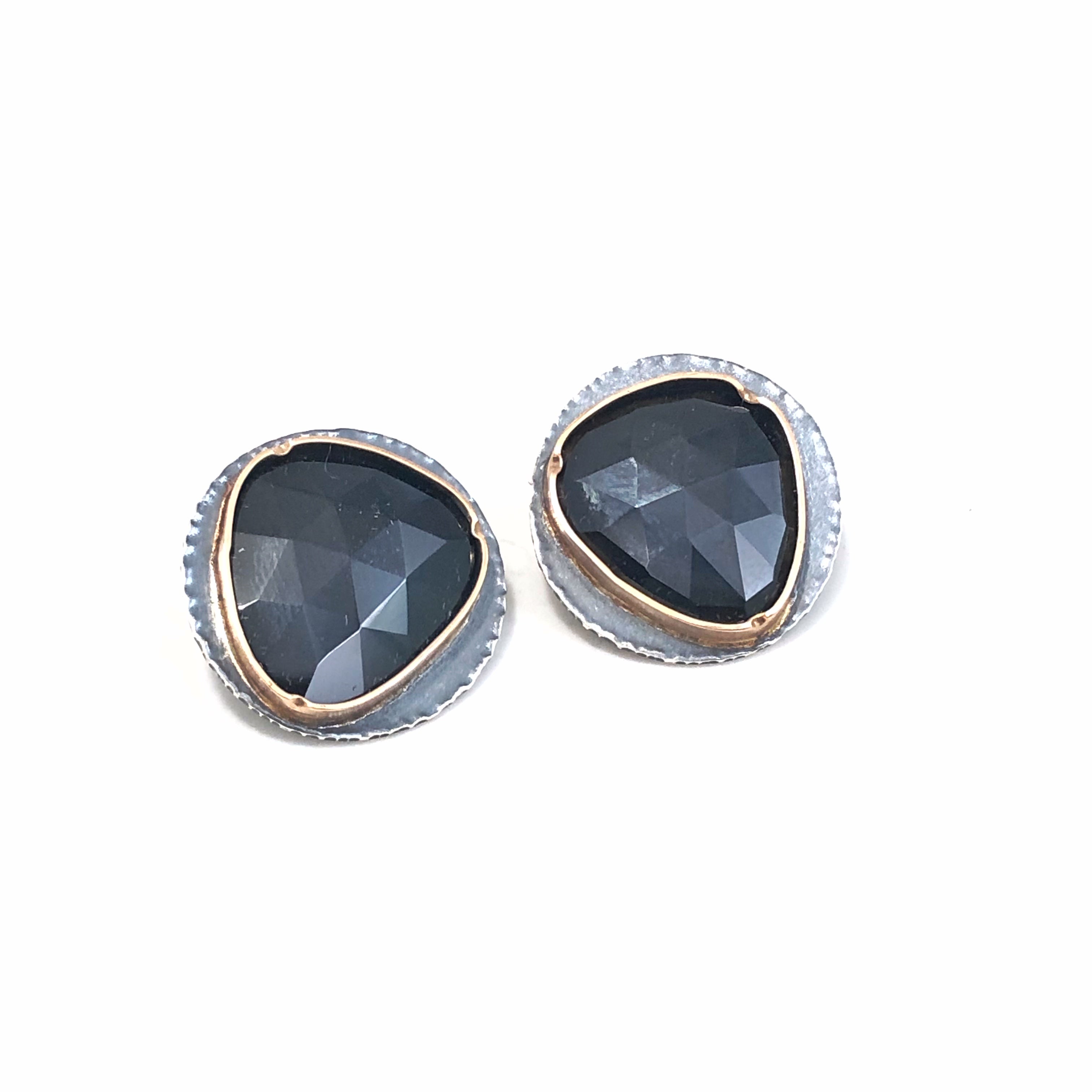 Black Spinel Statement Studs