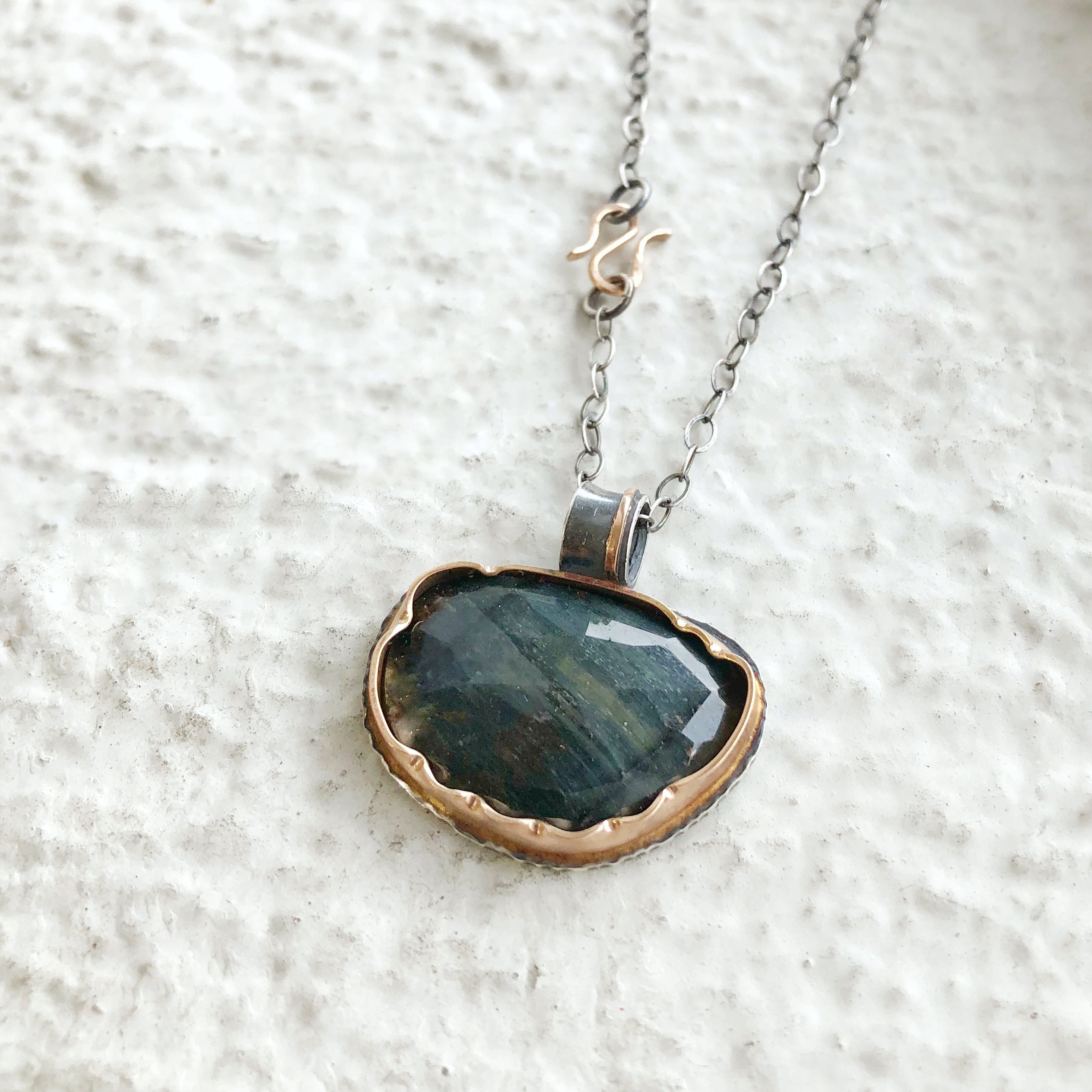 Arise Necklace with Rose Cut Pietersite