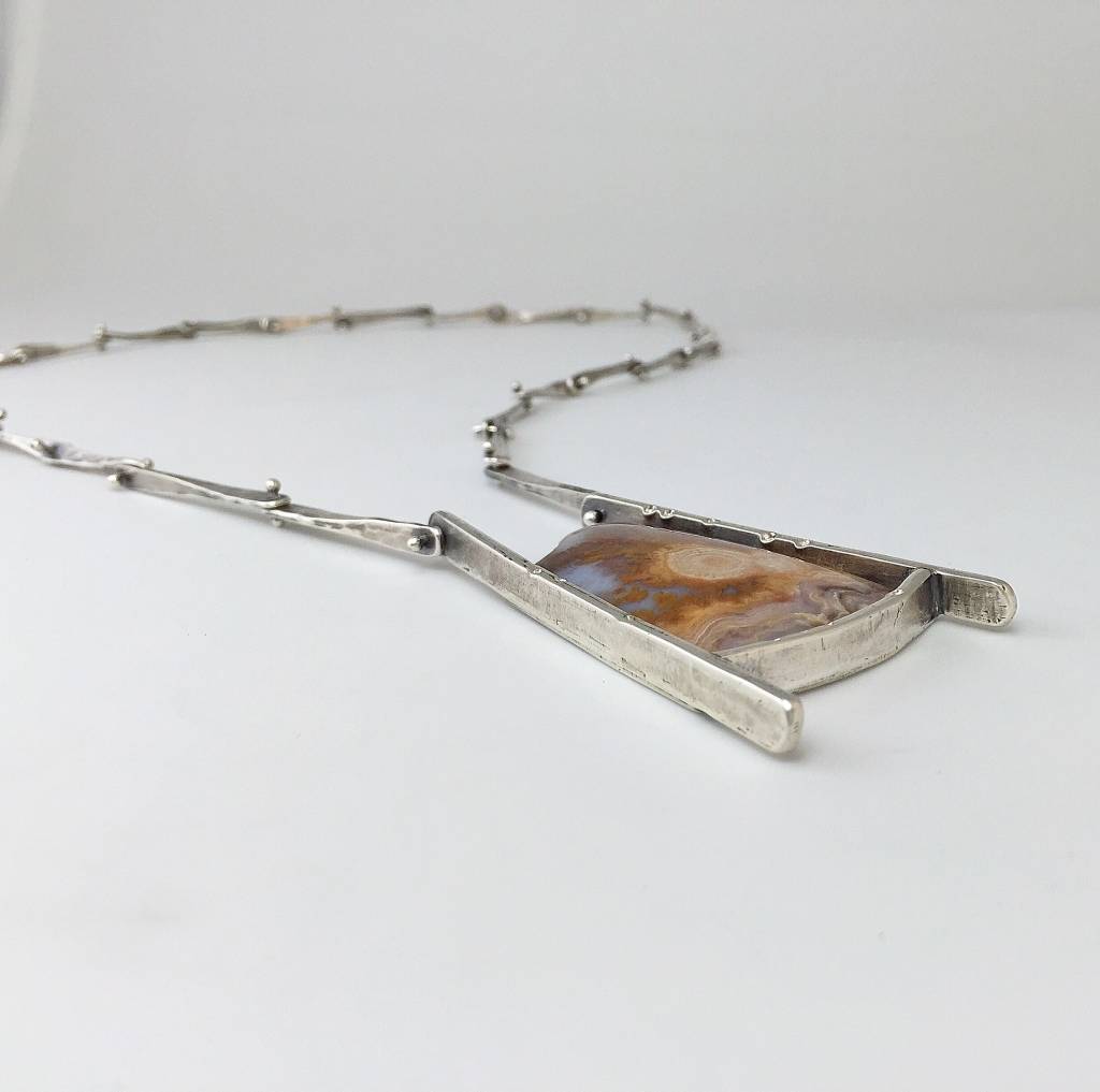 Earth Patterns Necklace with Lysite Agate