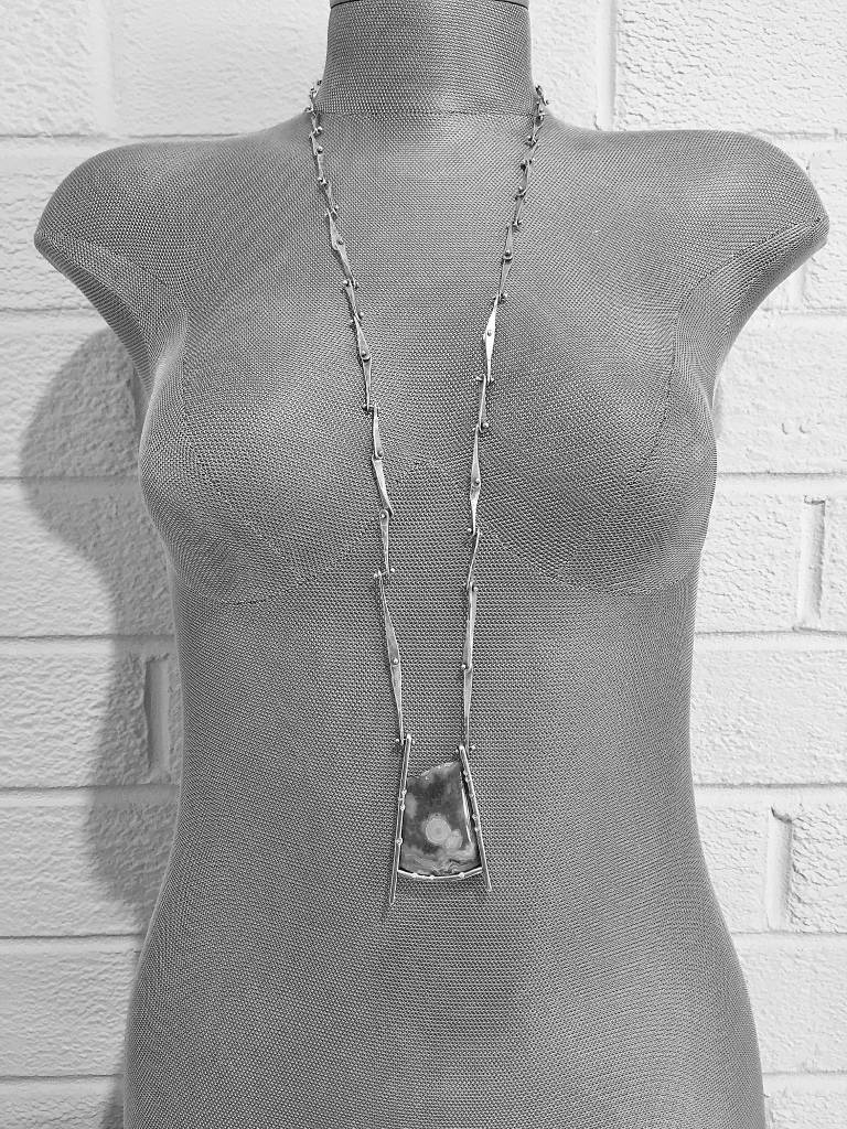 Earth Patterns Necklace with Lysite Agate