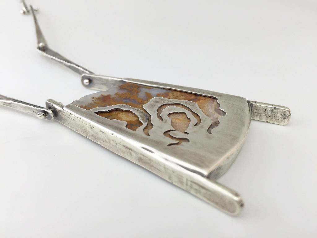 Earth Patterns Necklace with Lysite Agate