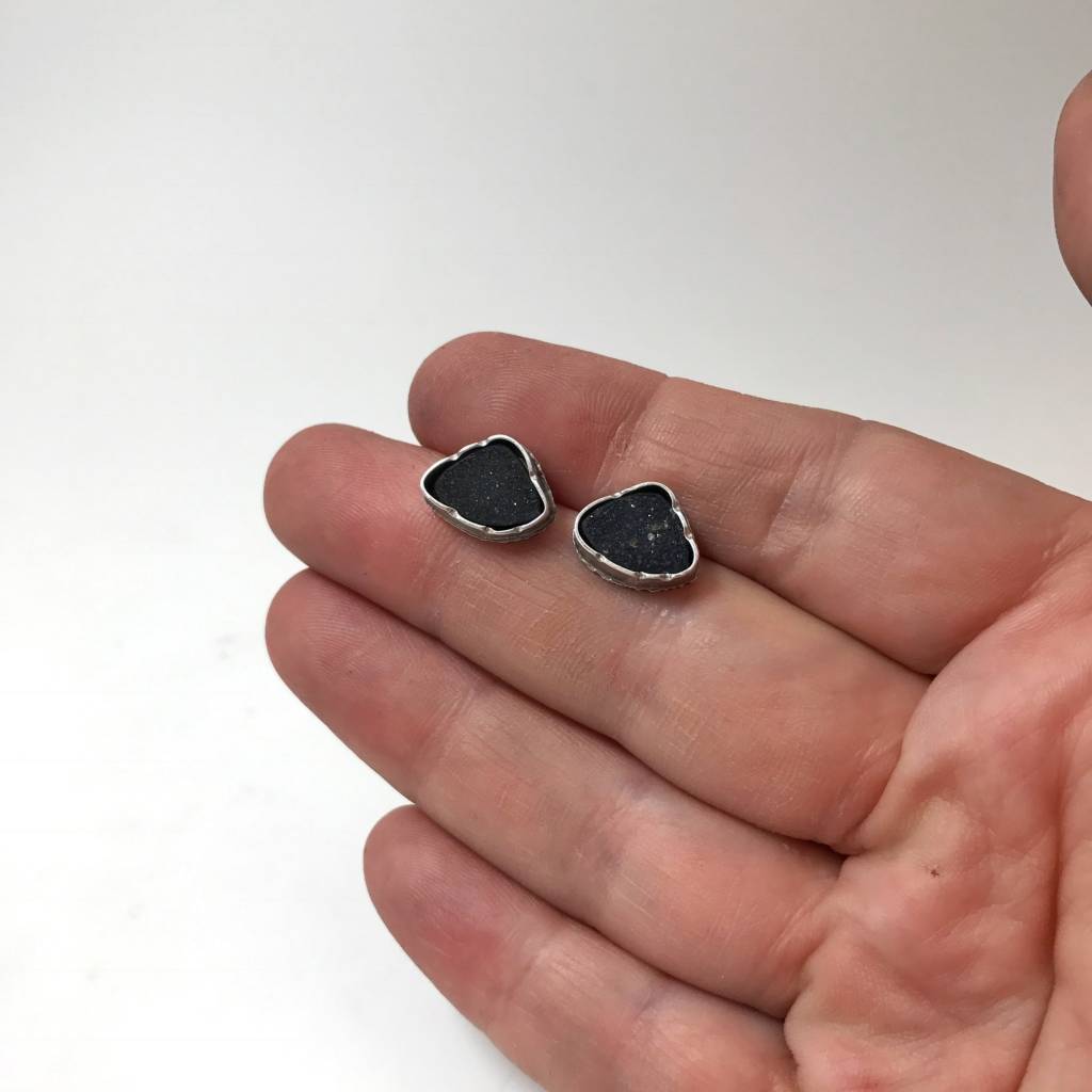 Creative Black Tie Small Studs - triangular