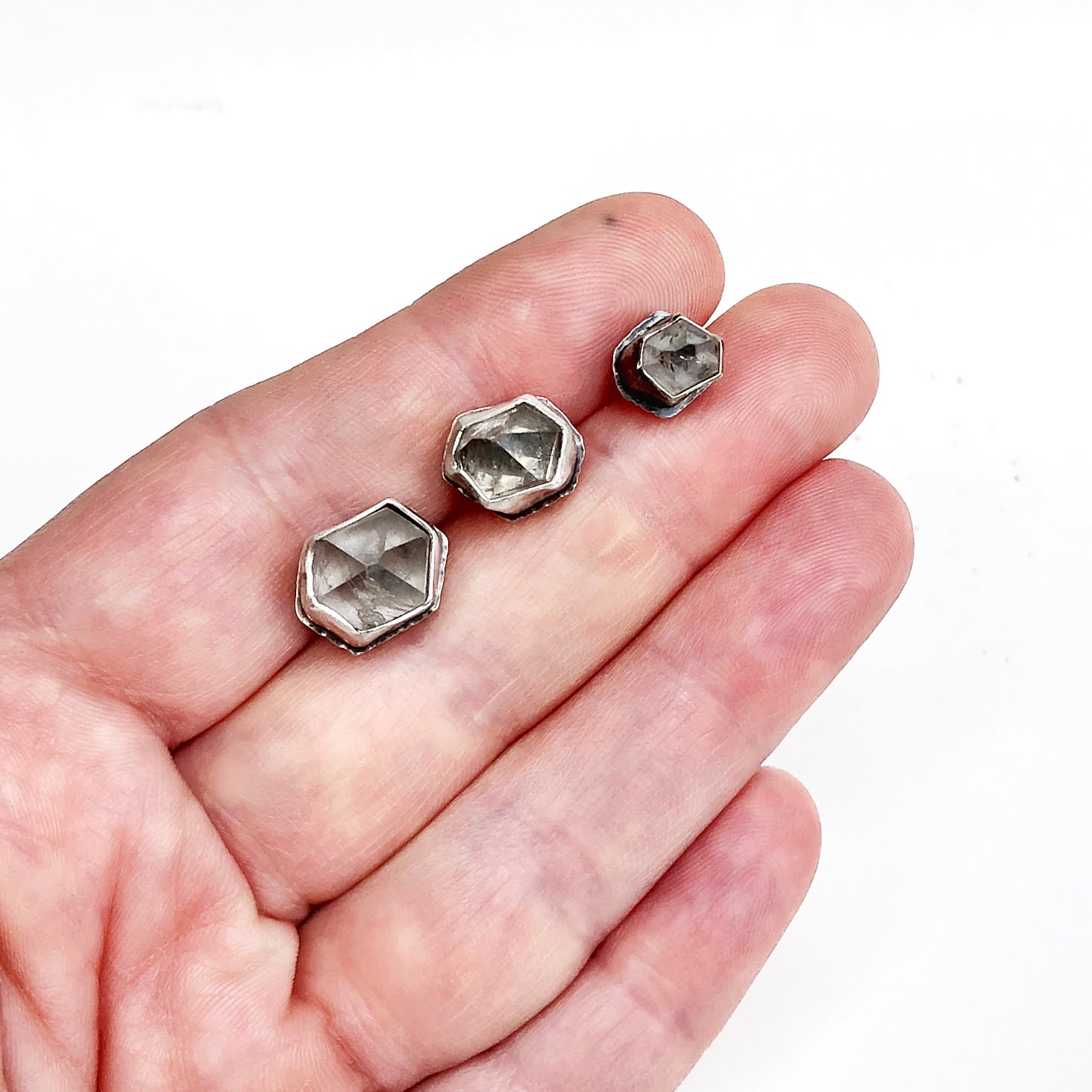 Nuggets Crystal Studs