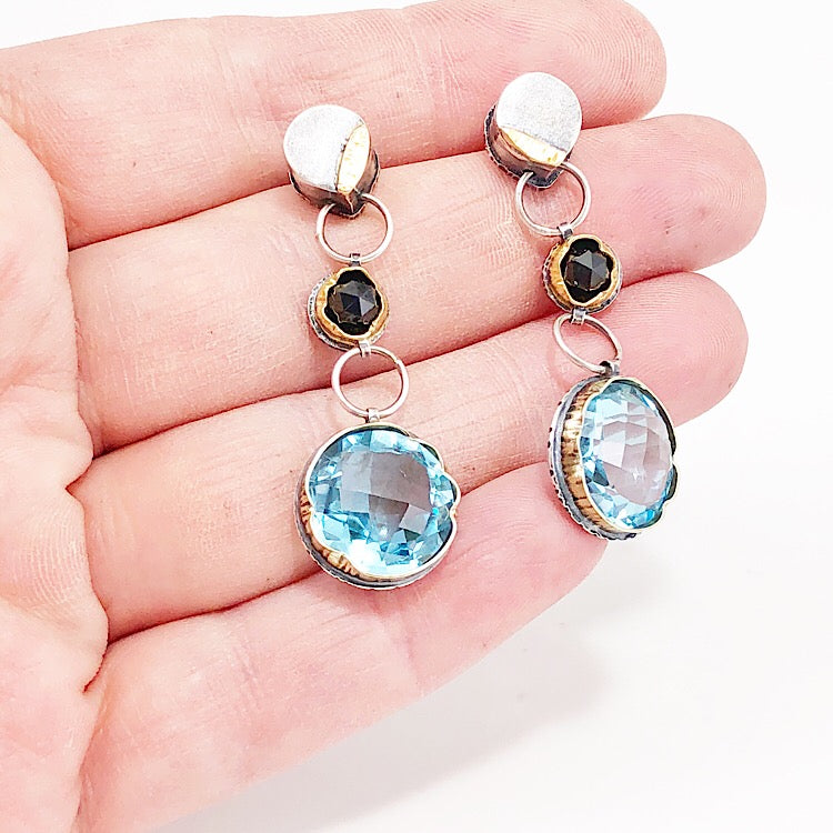 Blue Topaz Dangle Arise Earrings