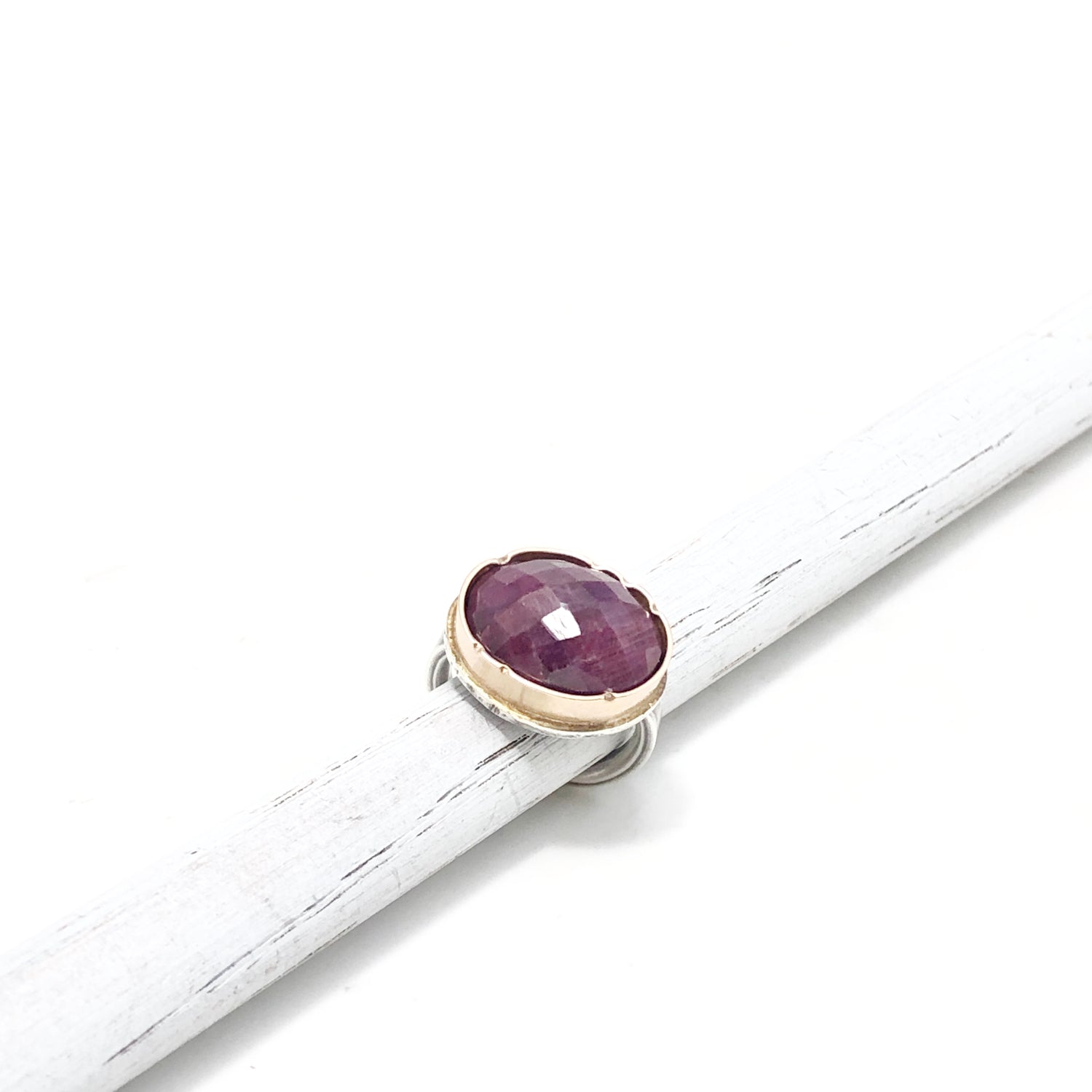 Arise Ring with Rosecut Ruby