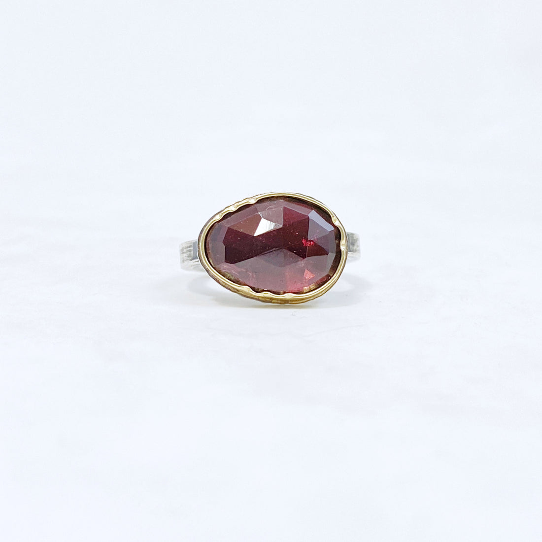 Arise Ring in Rhodolite Garnet