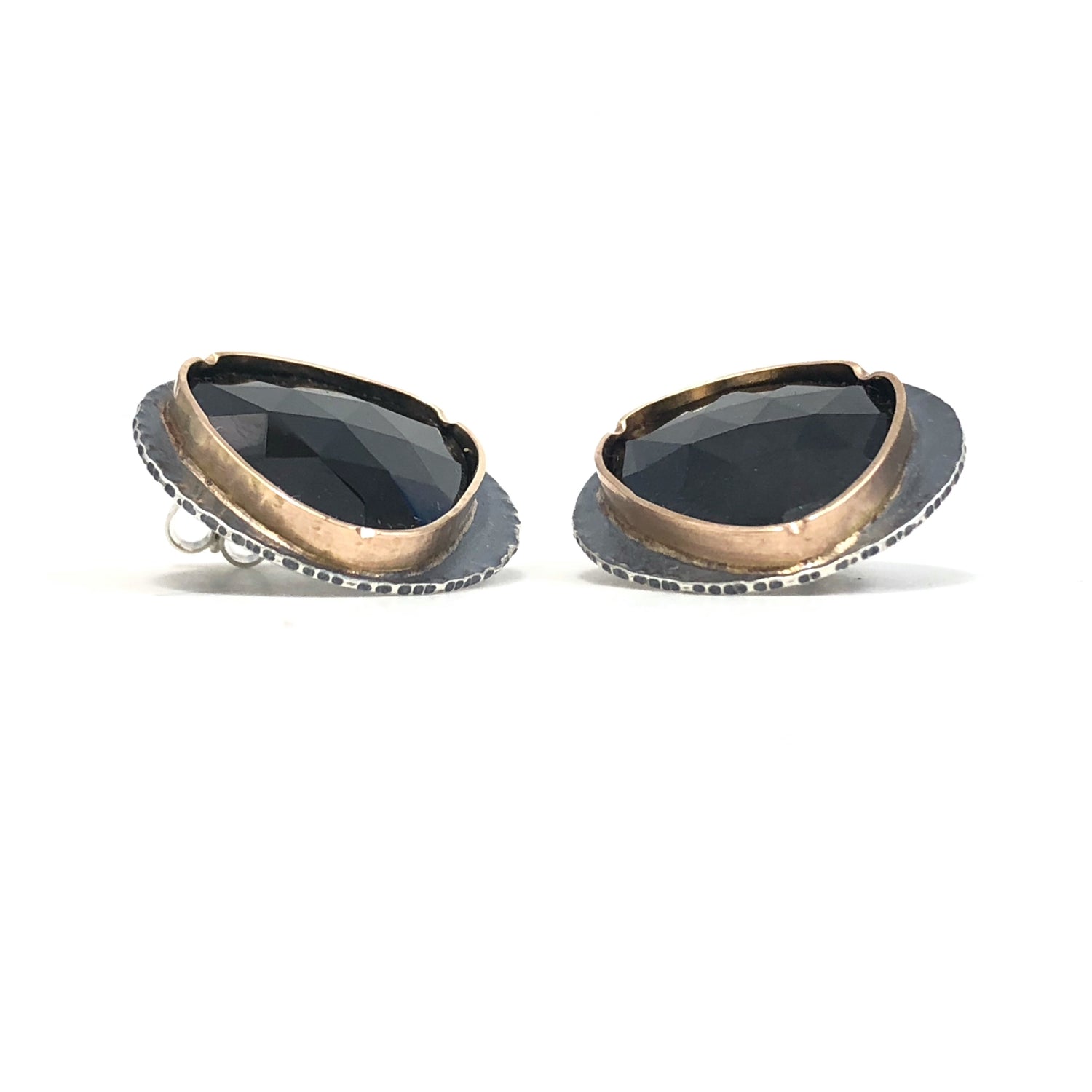 Black Spinel Statement Studs
