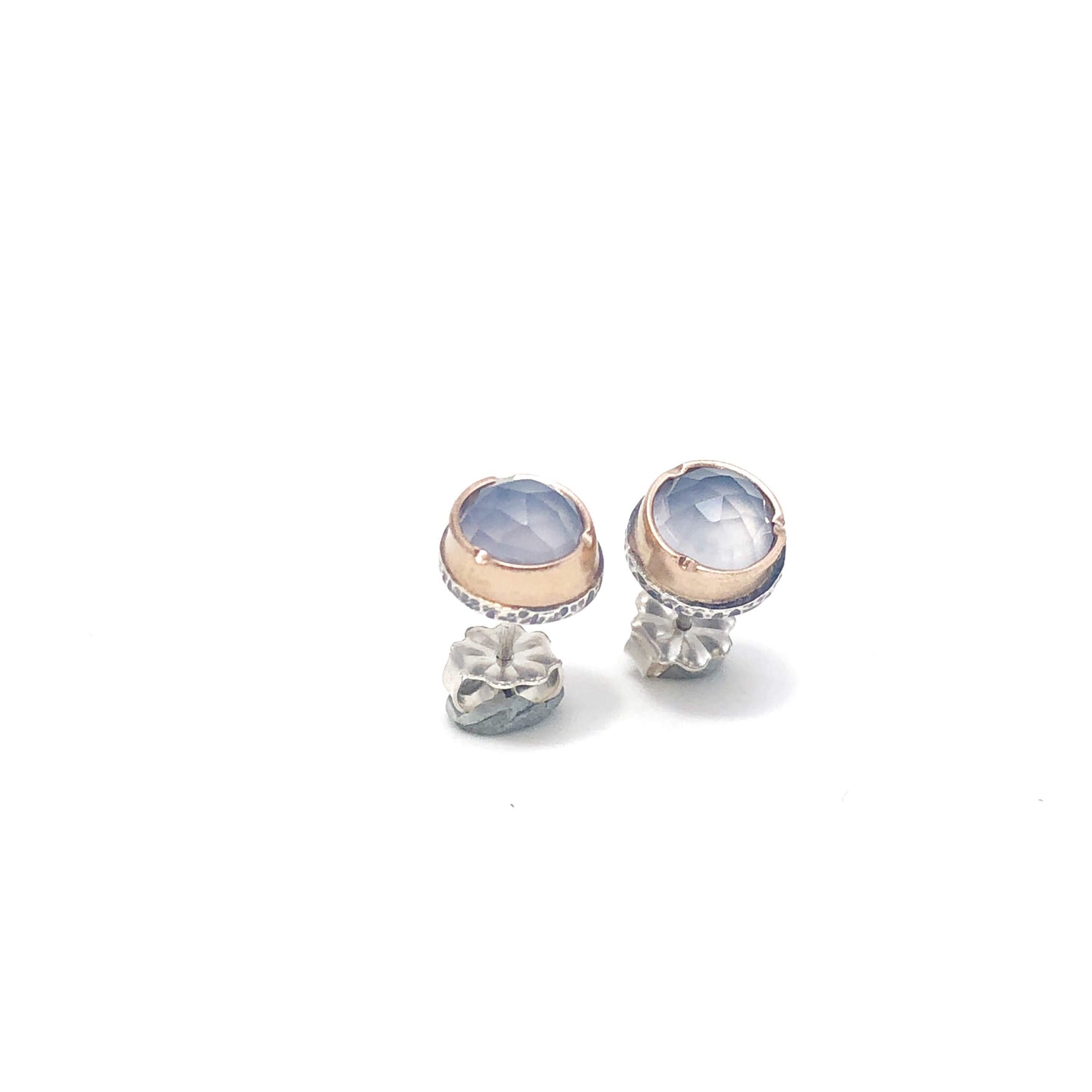 Light Blue Chalcedony Arise Studs