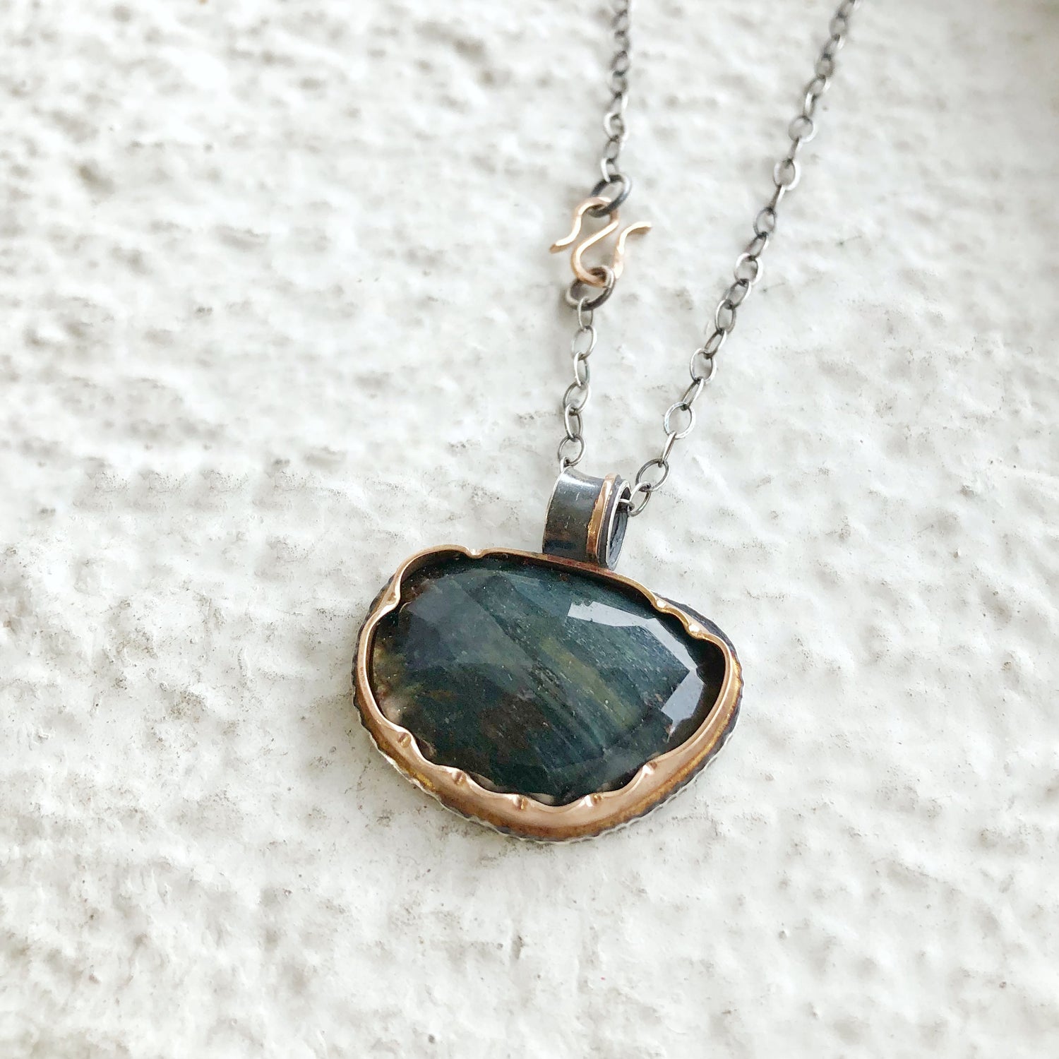 Arise Necklace with Rose Cut Pietersite