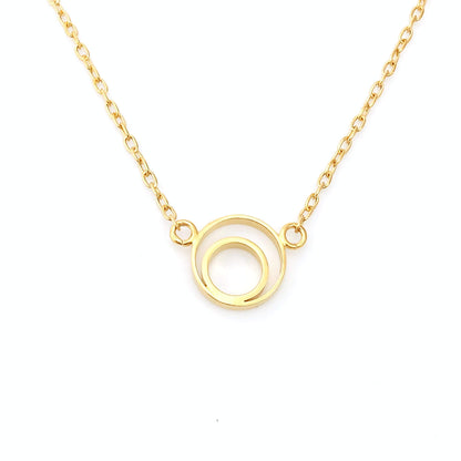 Double Ring Necklace
