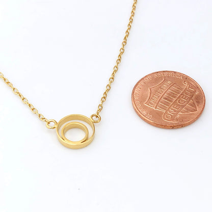 Double Ring Necklace
