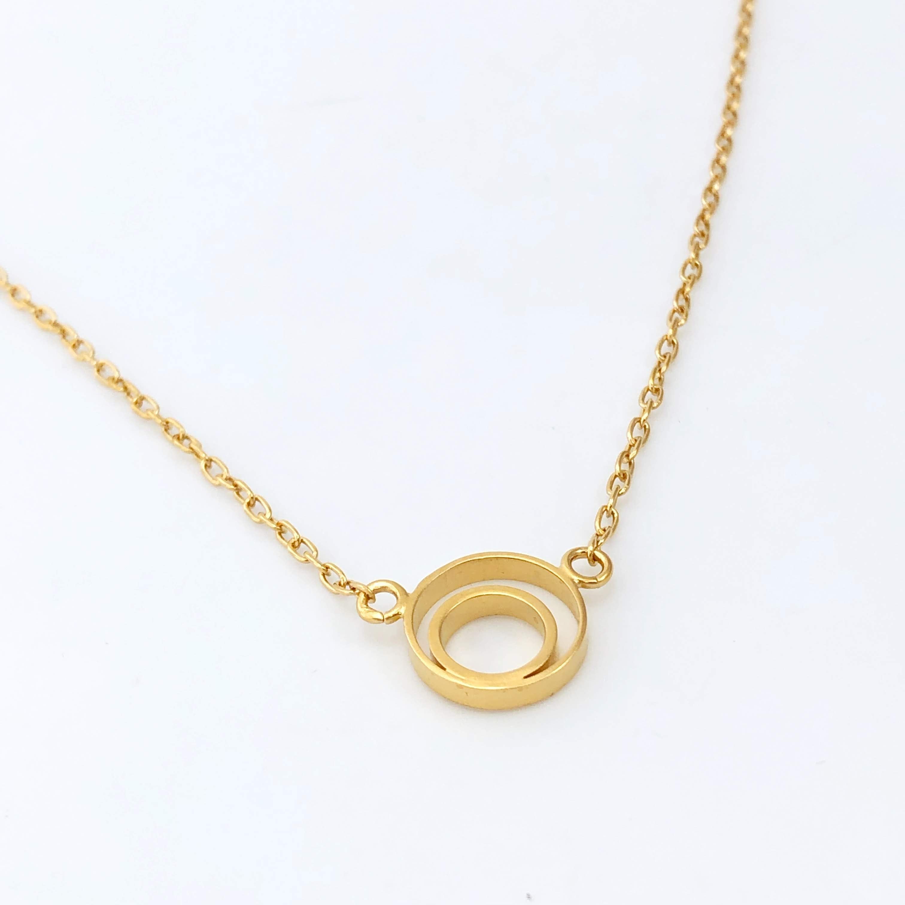 Double Ring Necklace