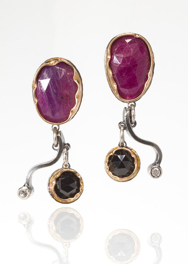 Ruby Sapphire Arise Earrings