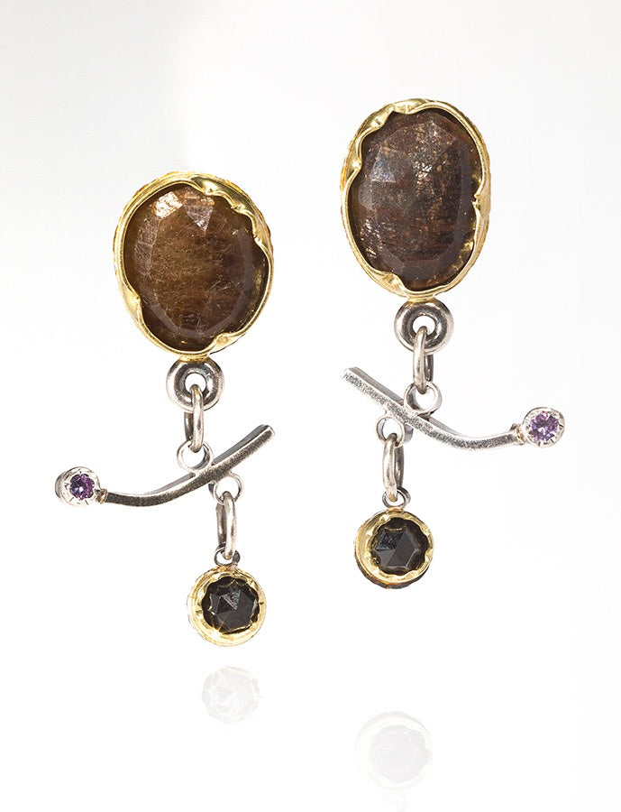 Chocolate Sapphire Arise Earrings