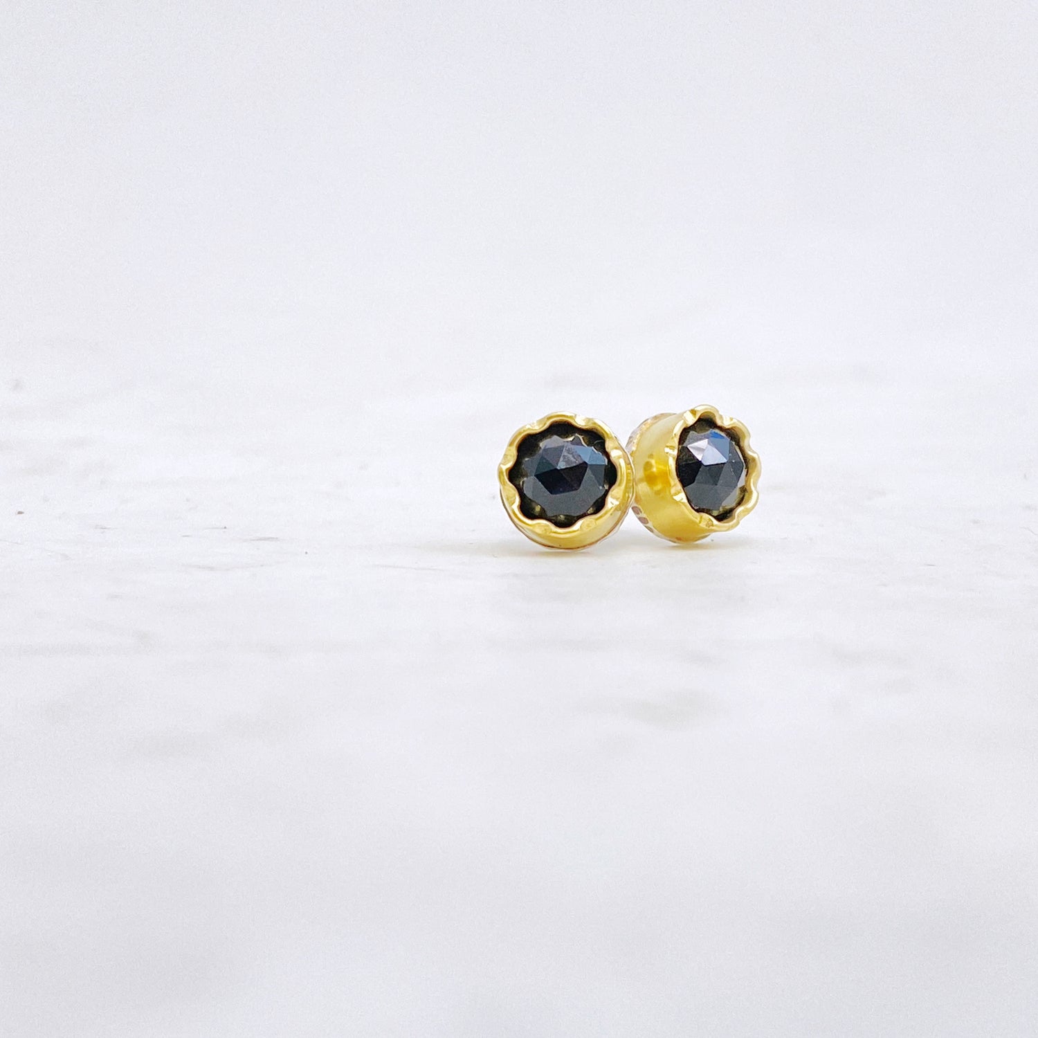 Black Spinel Arise Studs - small