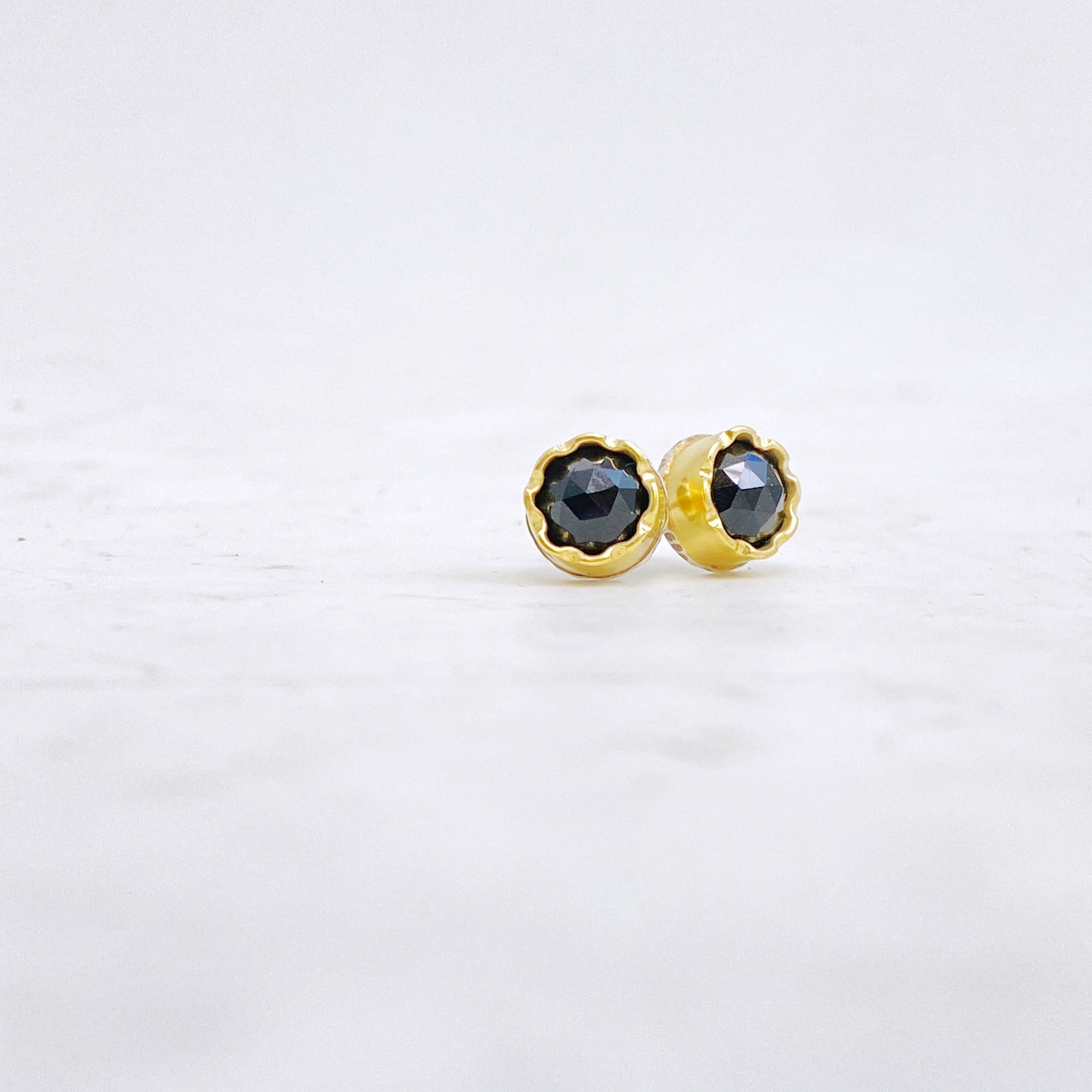 Black Spinel Arise Studs - small