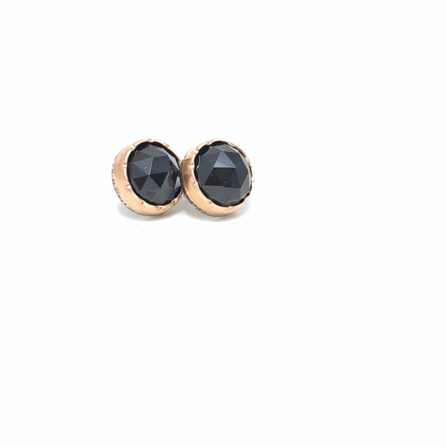 Black Spinel Arise Studs - large