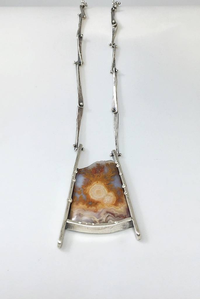 Earth Patterns Necklace with Lysite Agate