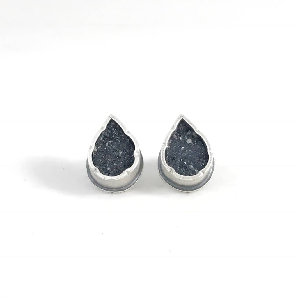 Creative Black Tie Small Studs - teardrop